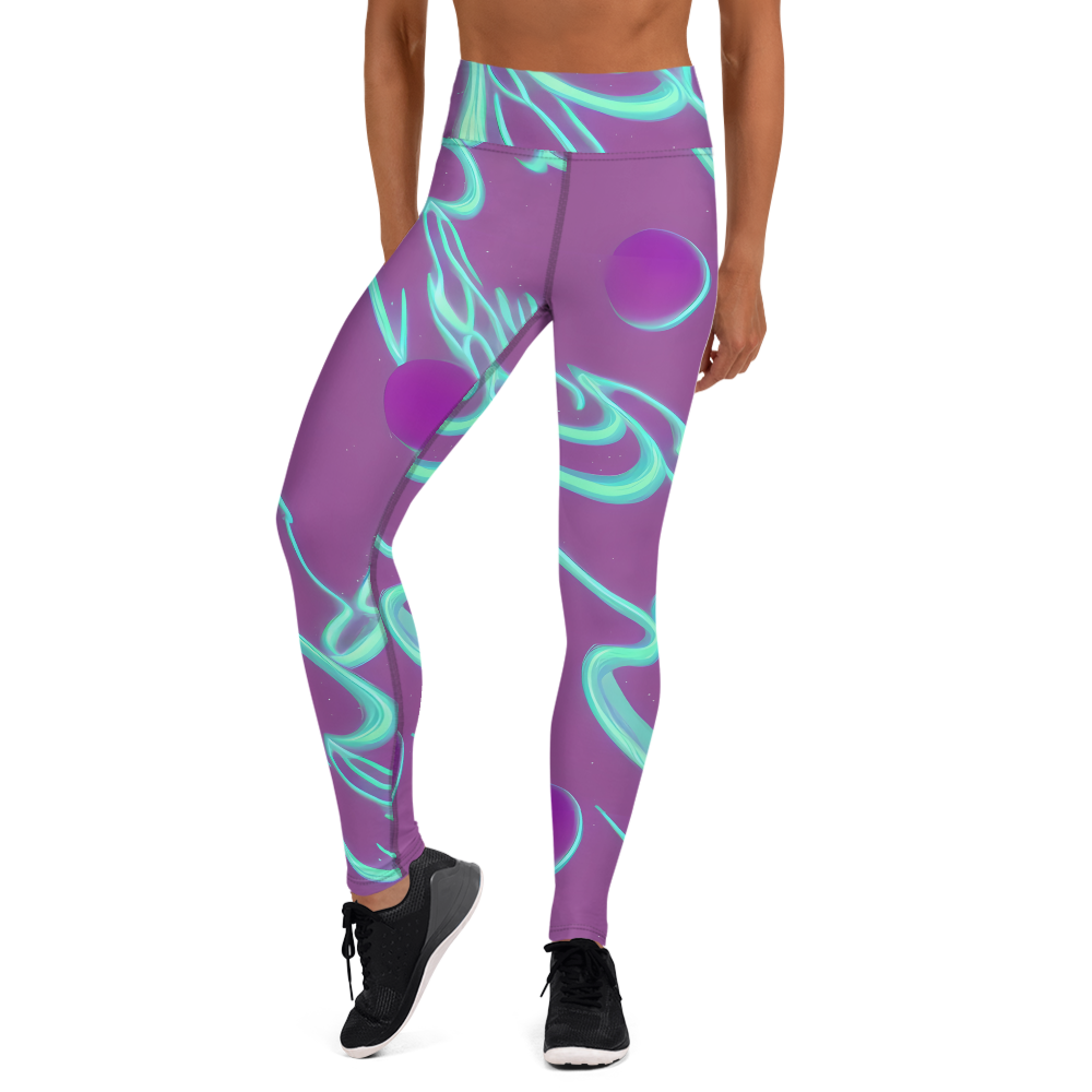 Yoga Leggings - Neon Drift