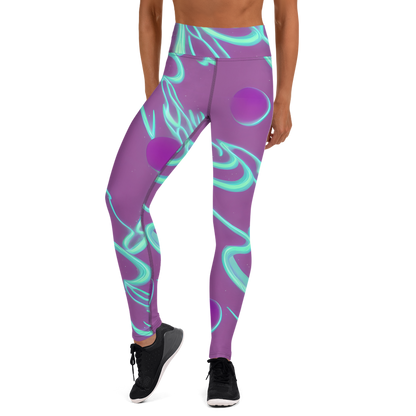 Yoga Leggings - Neon Drift