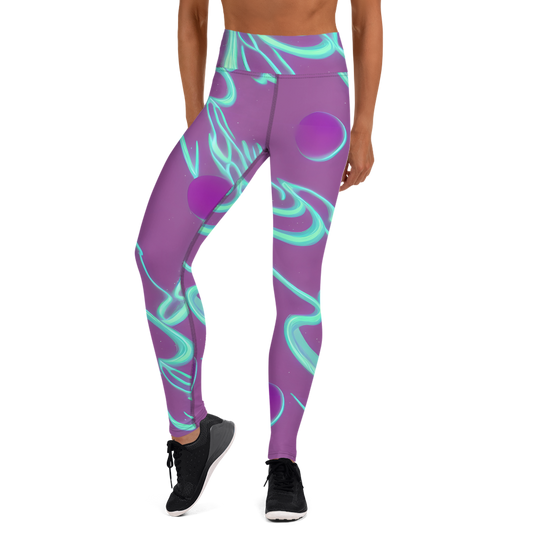 Yoga Leggings - Neon Drift