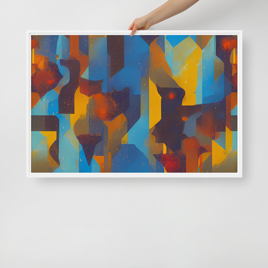 Framed Canvas - Cubist Dusk