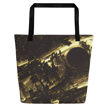 Large Tote Bag w/ Pocket - Oceanic Echo