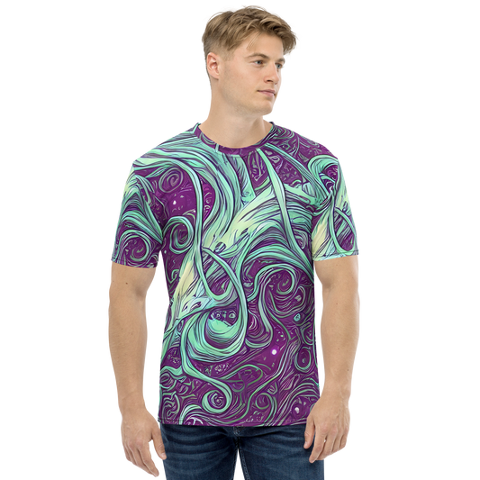 Men's Crew Neck T-Shirt - Temple Swirls