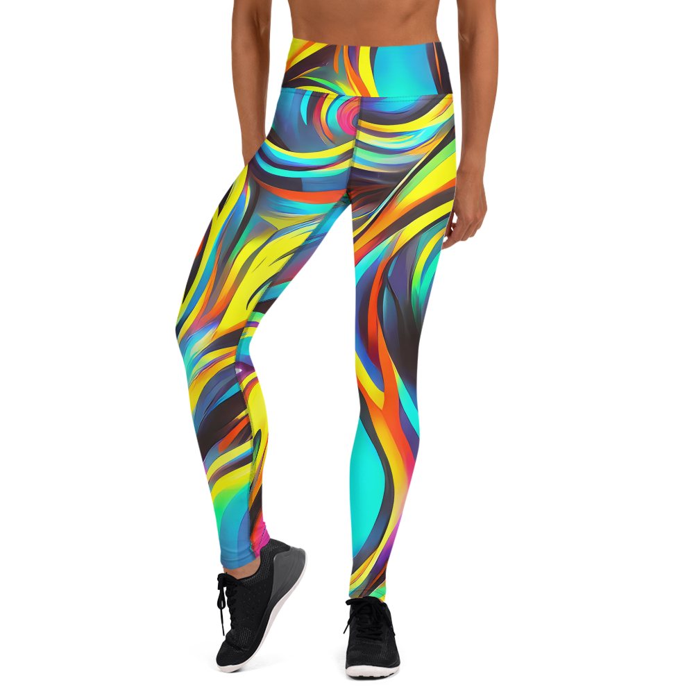 Yoga Leggings - Cyber Surge