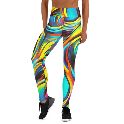 Yoga Leggings - Cyber Surge