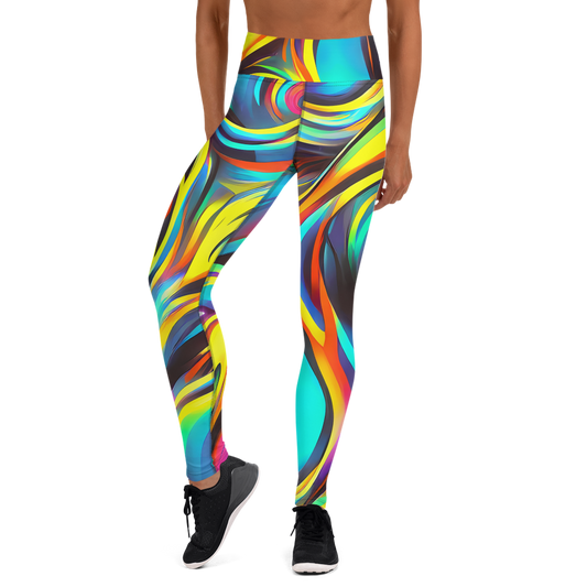 Yoga Leggings - Cyber Surge