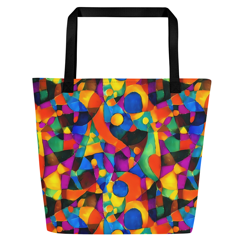 Large Tote Bag w/ Pocket - Galactic Jigsaw