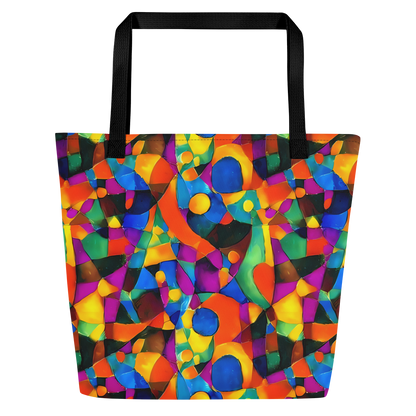 Large Tote Bag w/ Pocket - Galactic Jigsaw