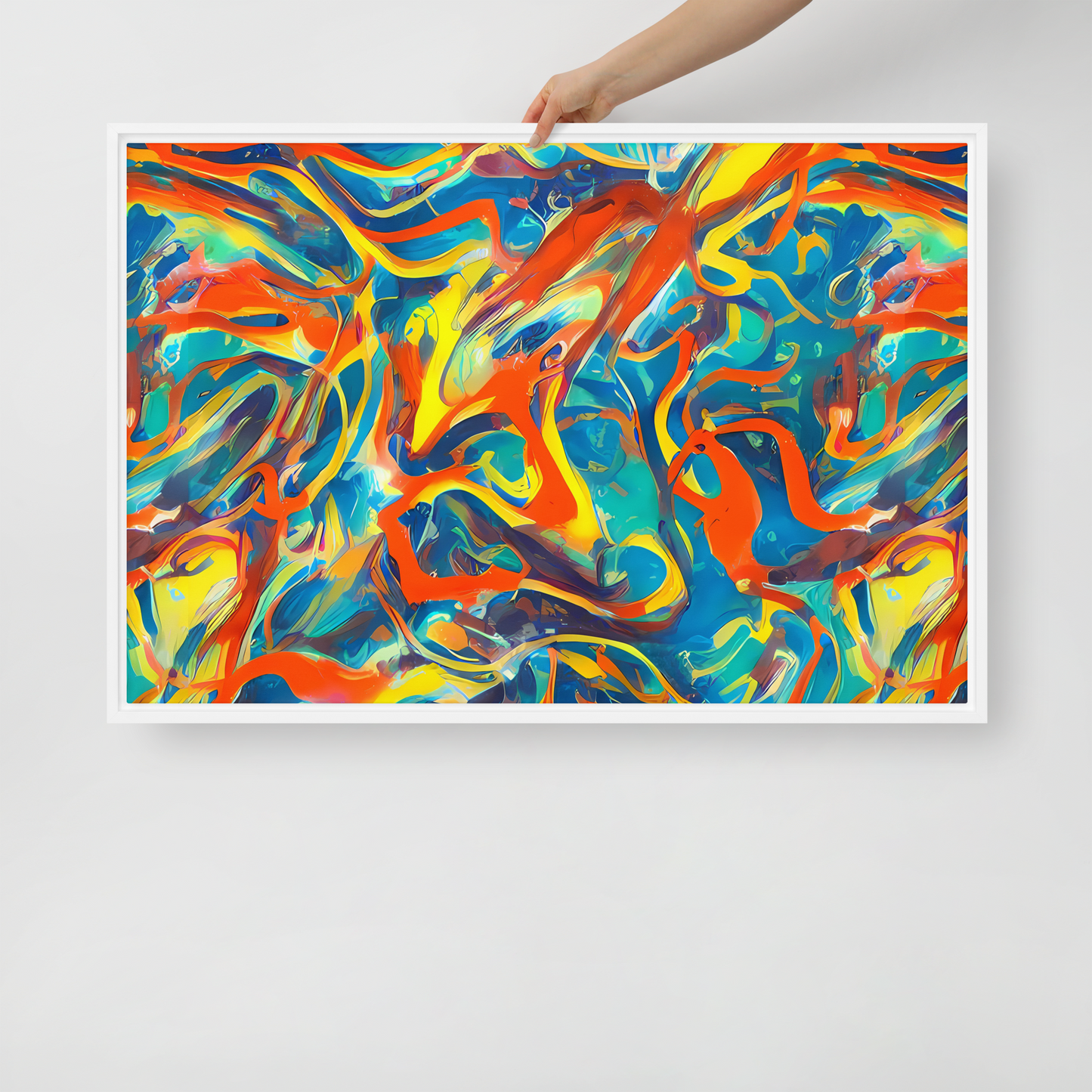 Framed Canvas - Chromatic Fusion