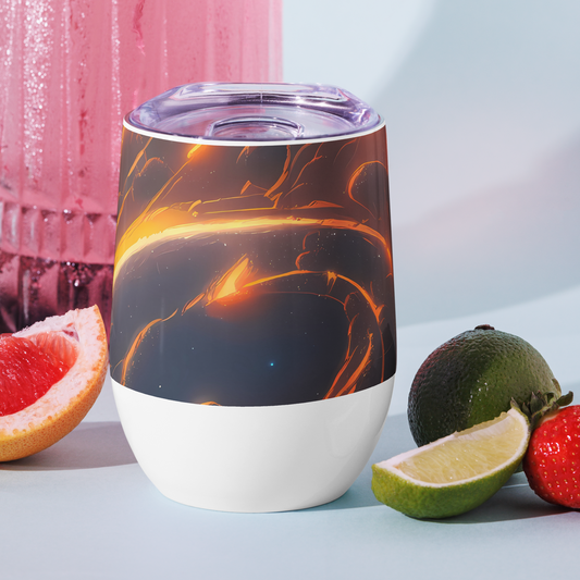 Wine Tumbler - Inferno Spirals