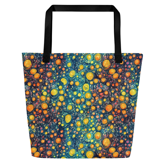 Large Tote Bag w/ Pocket - Starry Orbits