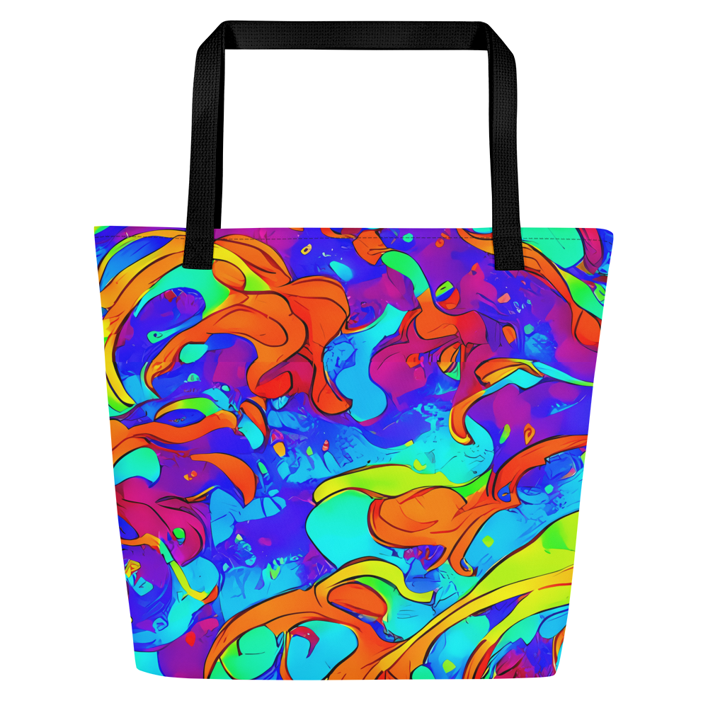 Large Tote Bag w/ Pocket - Roset Rapture