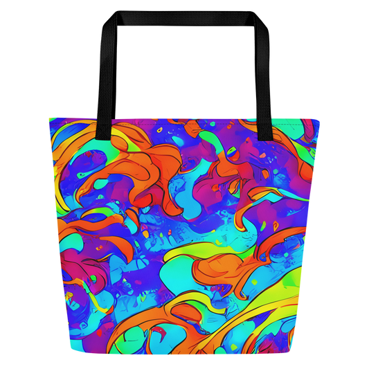 Large Tote Bag w/ Pocket - Roset Rapture