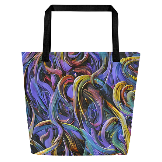 Large Tote Bag w/ Pocket - Tanning Twirl