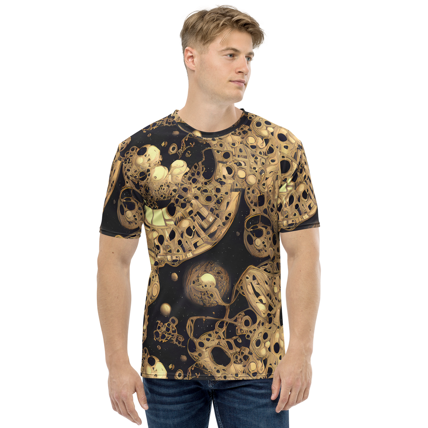 Men's Crew Neck T-Shirt - Baroque Orbit