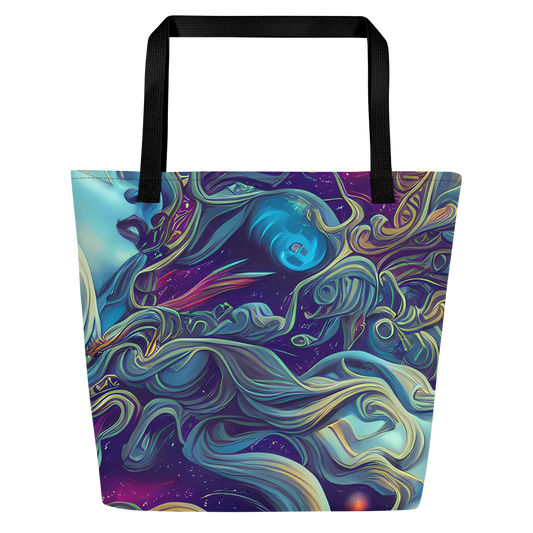 Large Tote Bag w/ Pocket - Stellar Waves