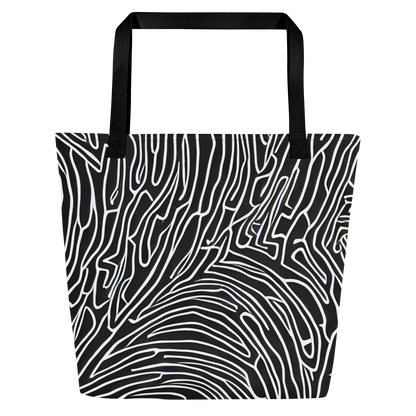 Large Tote Bag w/ Pocket - Acconci Waves