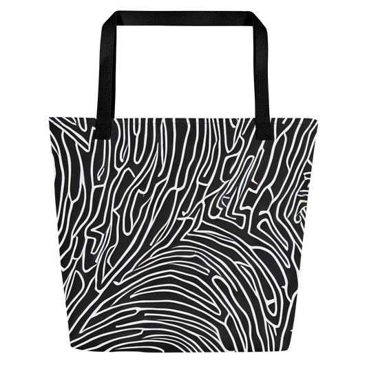 Large Tote Bag w/ Pocket - Acconci Waves