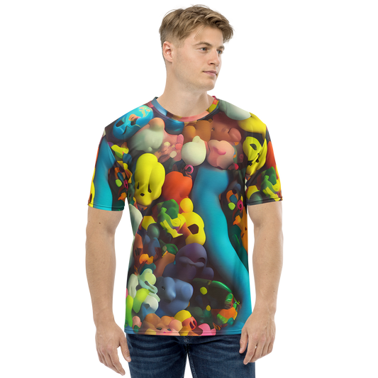 Men's Crew Neck T-Shirt - Bubble Pop Art