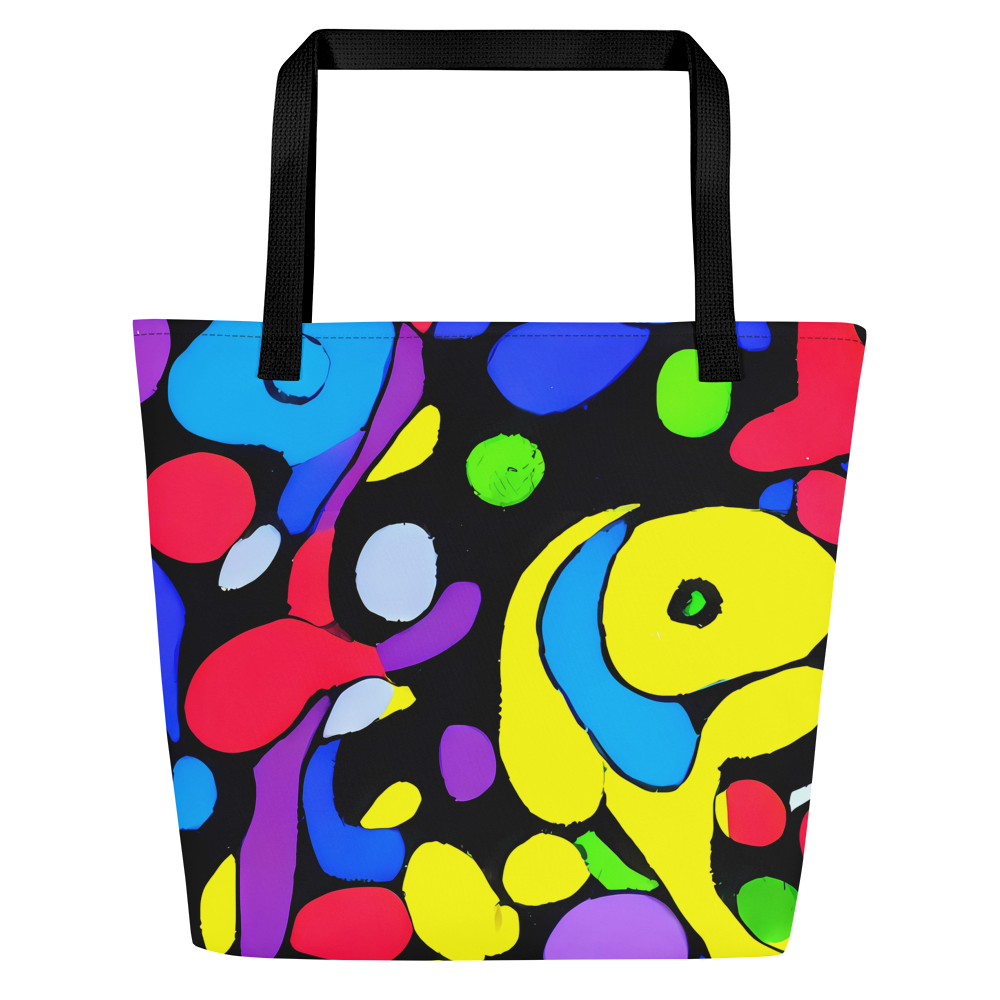 Large Tote Bag w/ Pocket - Miró's Mosaic