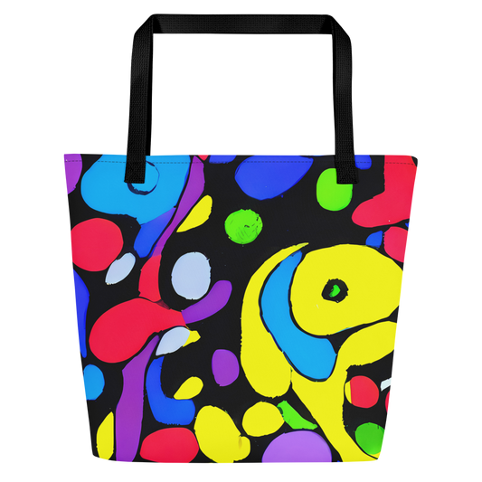 Large Tote Bag w/ Pocket - Miró's Mosaic