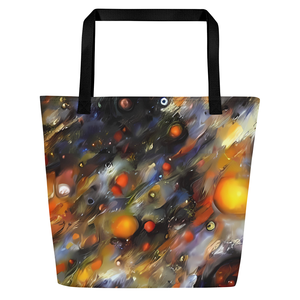 Large Tote Bag w/ Pocket - Brushstroke Blaze