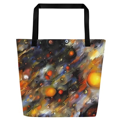 Large Tote Bag w/ Pocket - Brushstroke Blaze