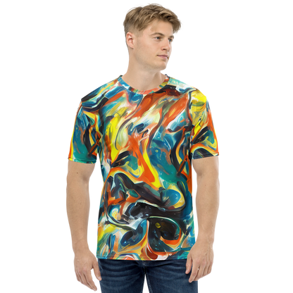 Men's Crew Neck T-Shirt - Chromatic Vortex