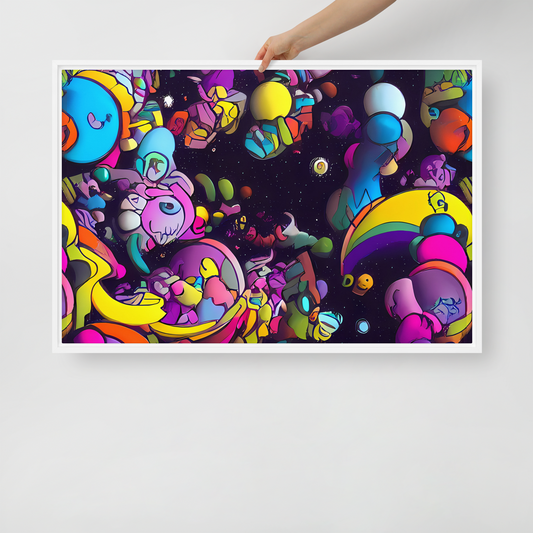 Framed Canvas - Galactic Playground