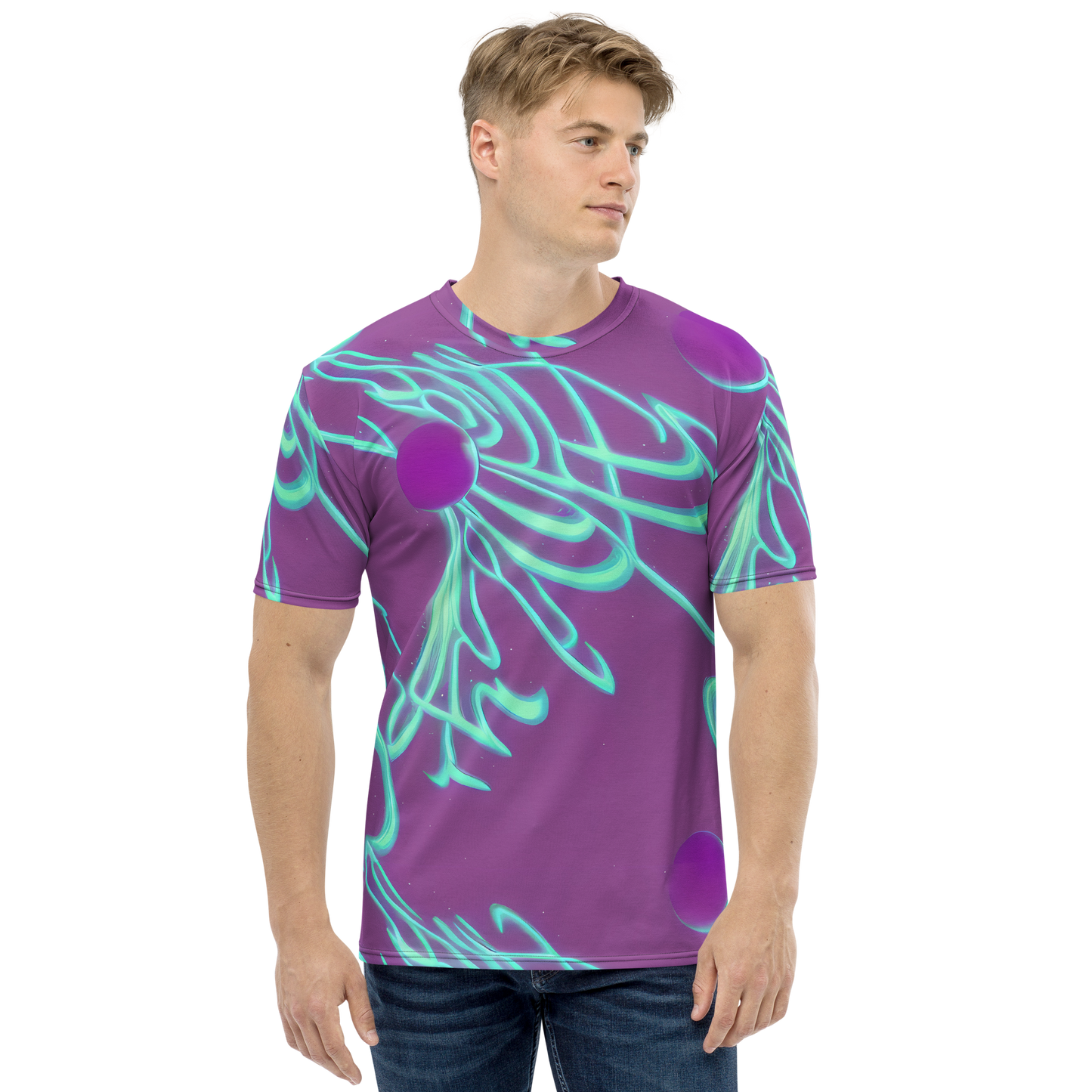 Men's Crew Neck T-Shirt - Neon Drift