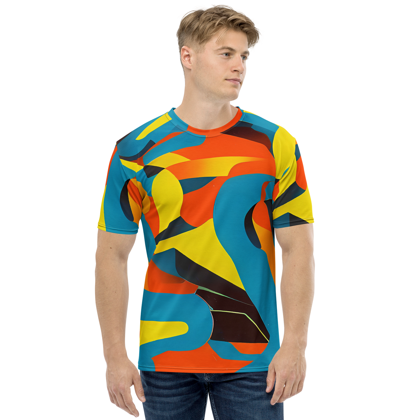 Men's Crew Neck T-Shirt - Fragmented Rhapsody