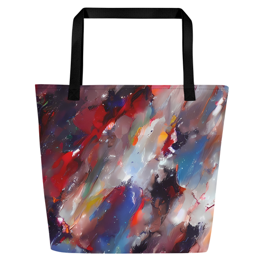 Large Tote Bag w/ Pocket - Passionate Brush