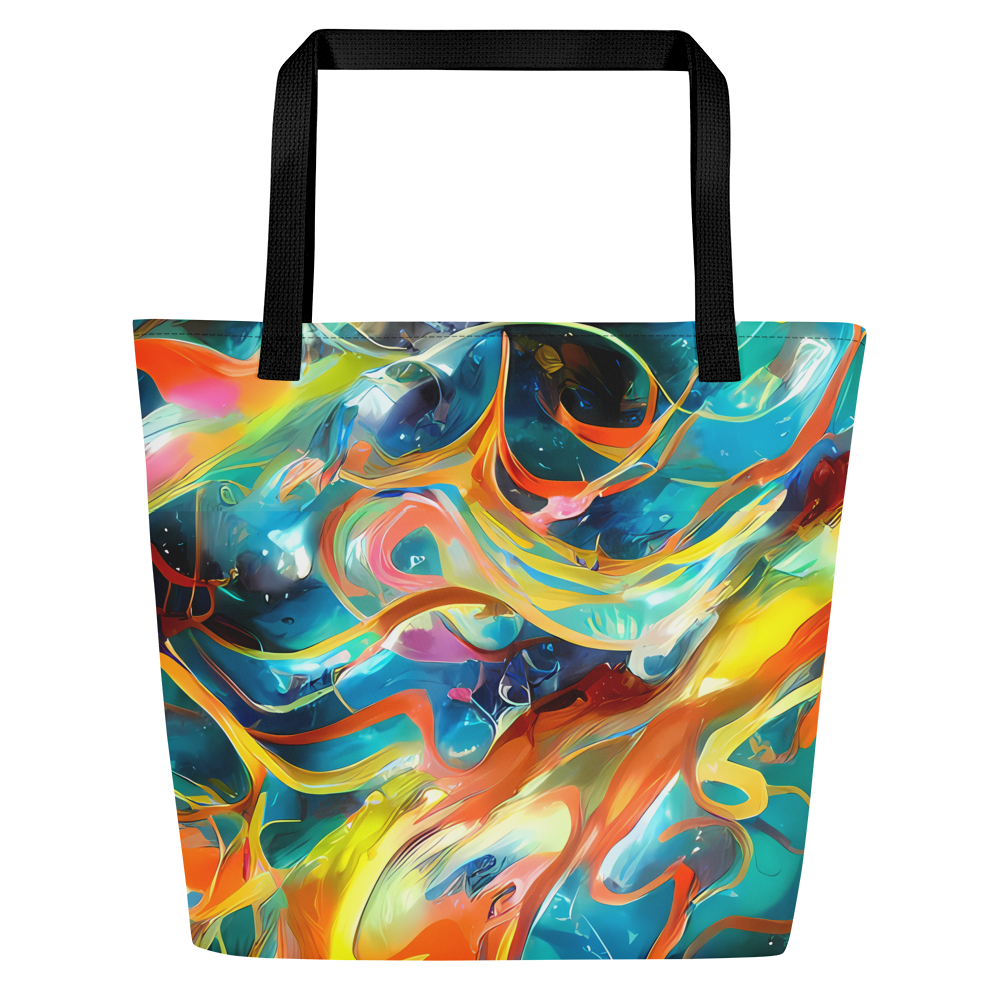 Large Tote Bag w/ Pocket - Cecily’S Swirl