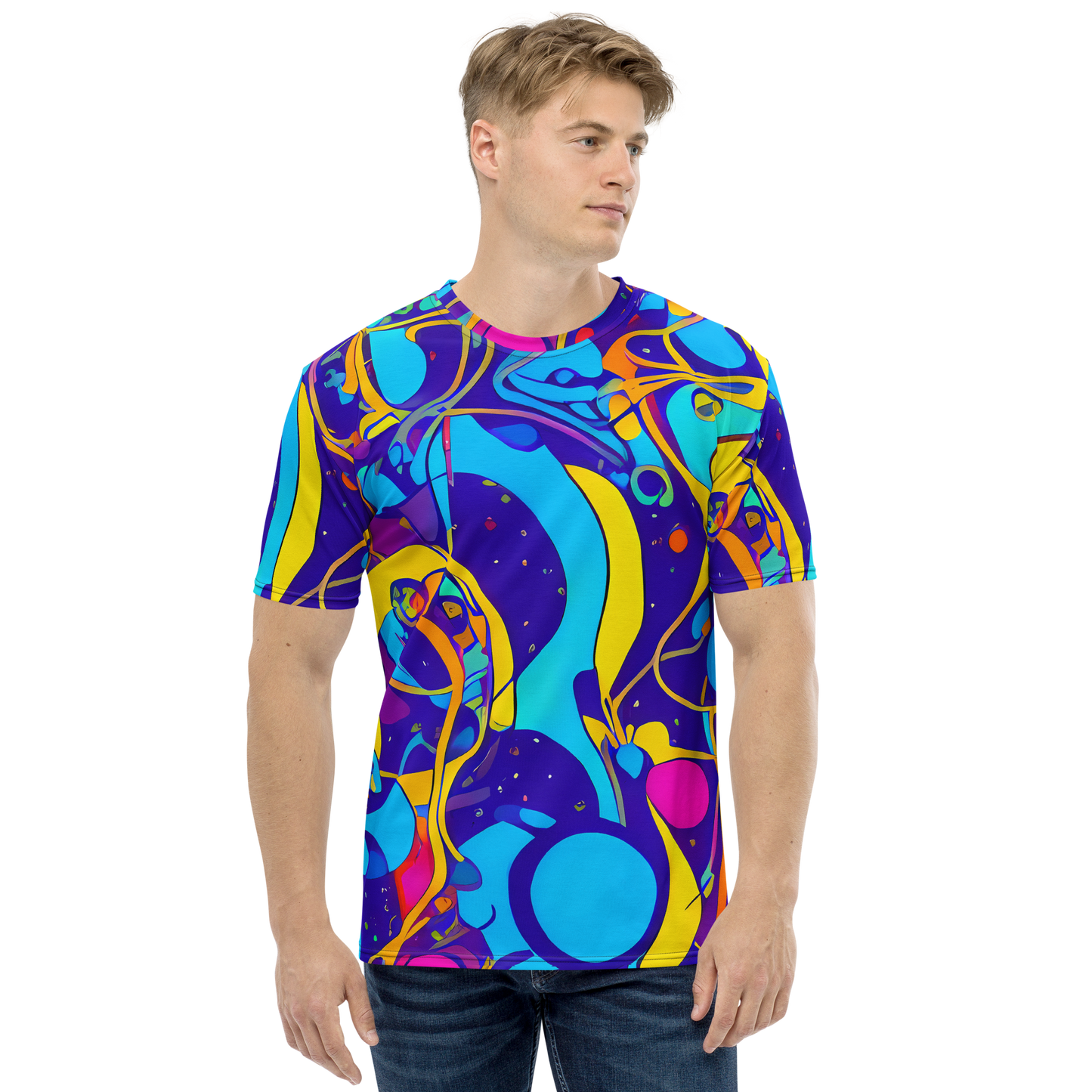 Men's Crew Neck T-Shirt - Spectral Tangle