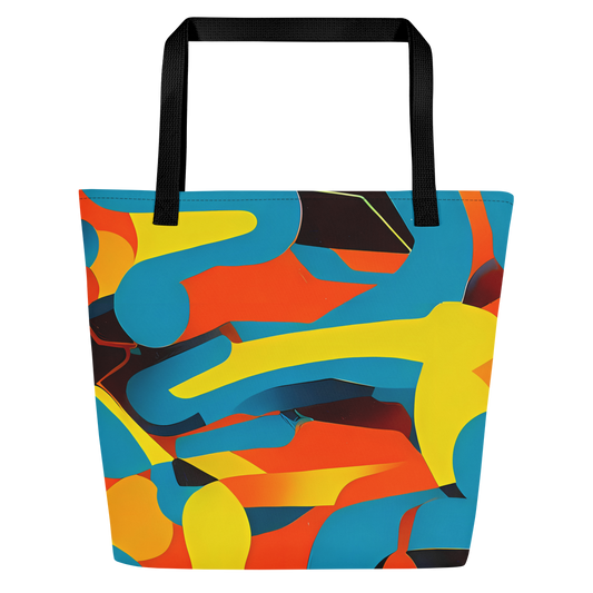 Large Tote Bag w/ Pocket - Fragmented Rhapsody