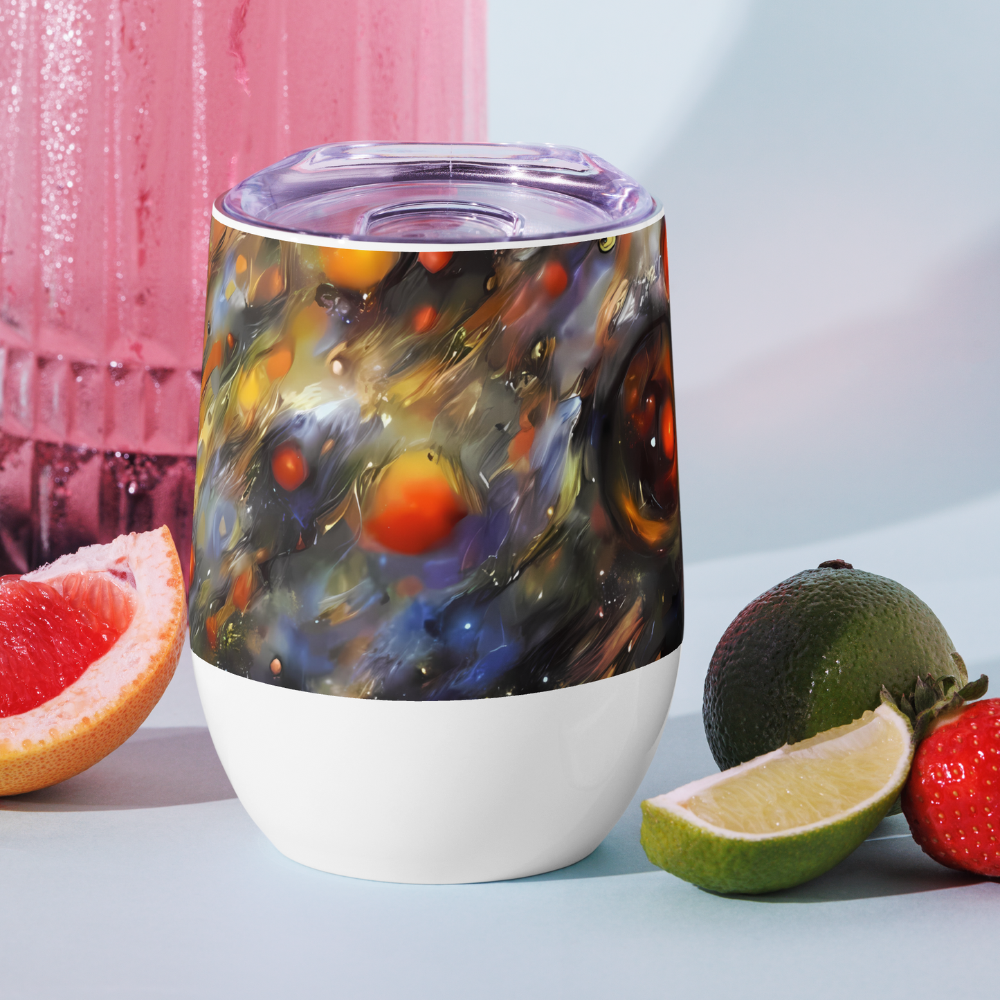 Wine Tumbler - Brushstroke Blaze