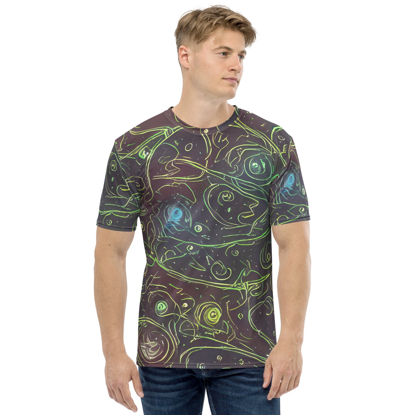 Men's Crew Neck T-Shirt - Starfield Scrolls