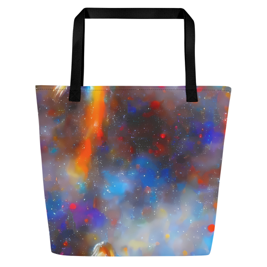 Large Tote Bag w/ Pocket - Impressionist Drift