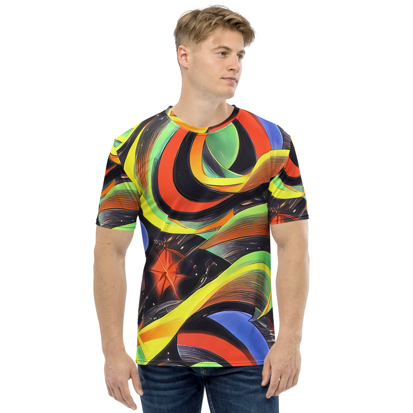 Men's Crew Neck T-Shirt - Tenggren Whirl