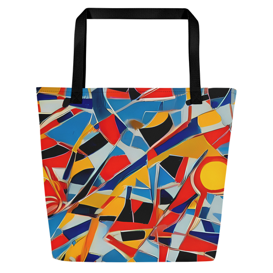 Large Tote Bag w/ Pocket - Abstract Mingle