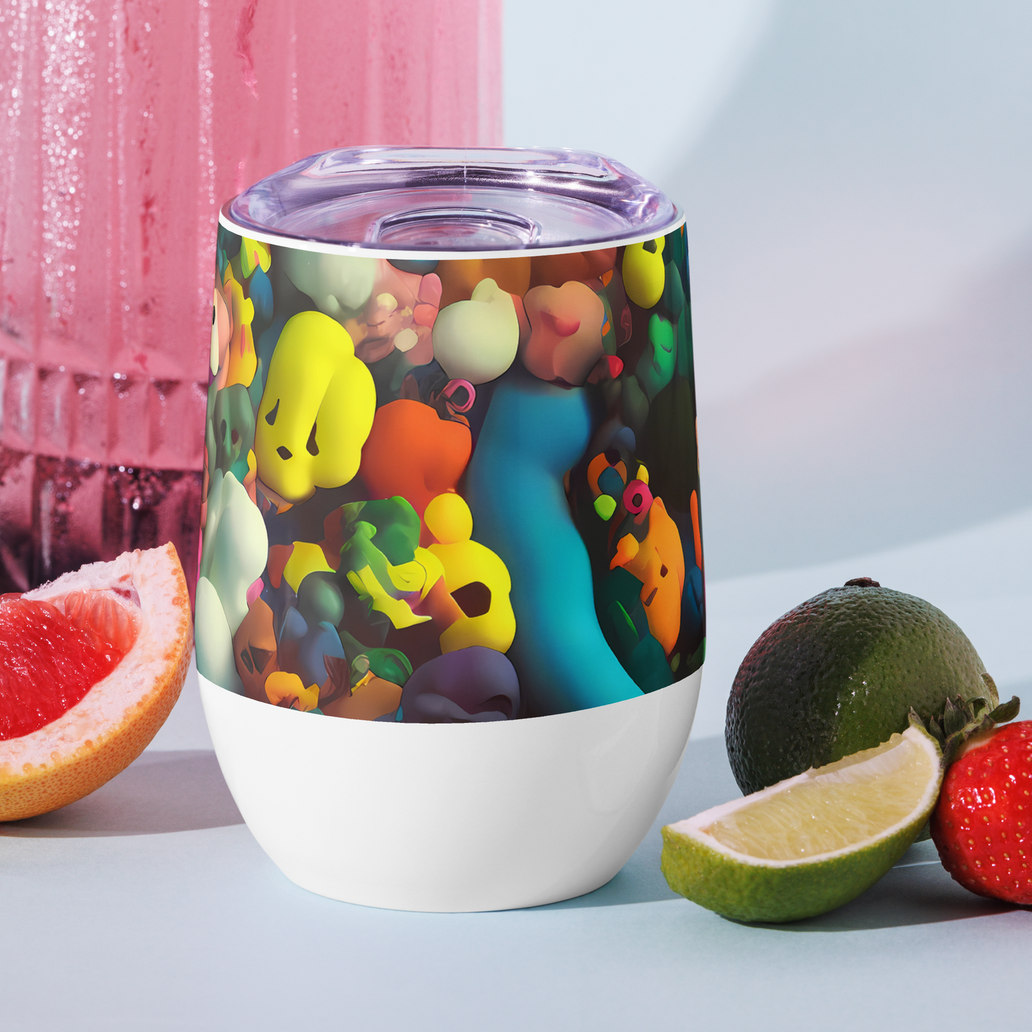 Wine Tumbler - Bubble Pop Art