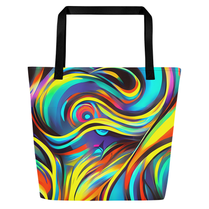 Large Tote Bag w/ Pocket - Cyber Surge