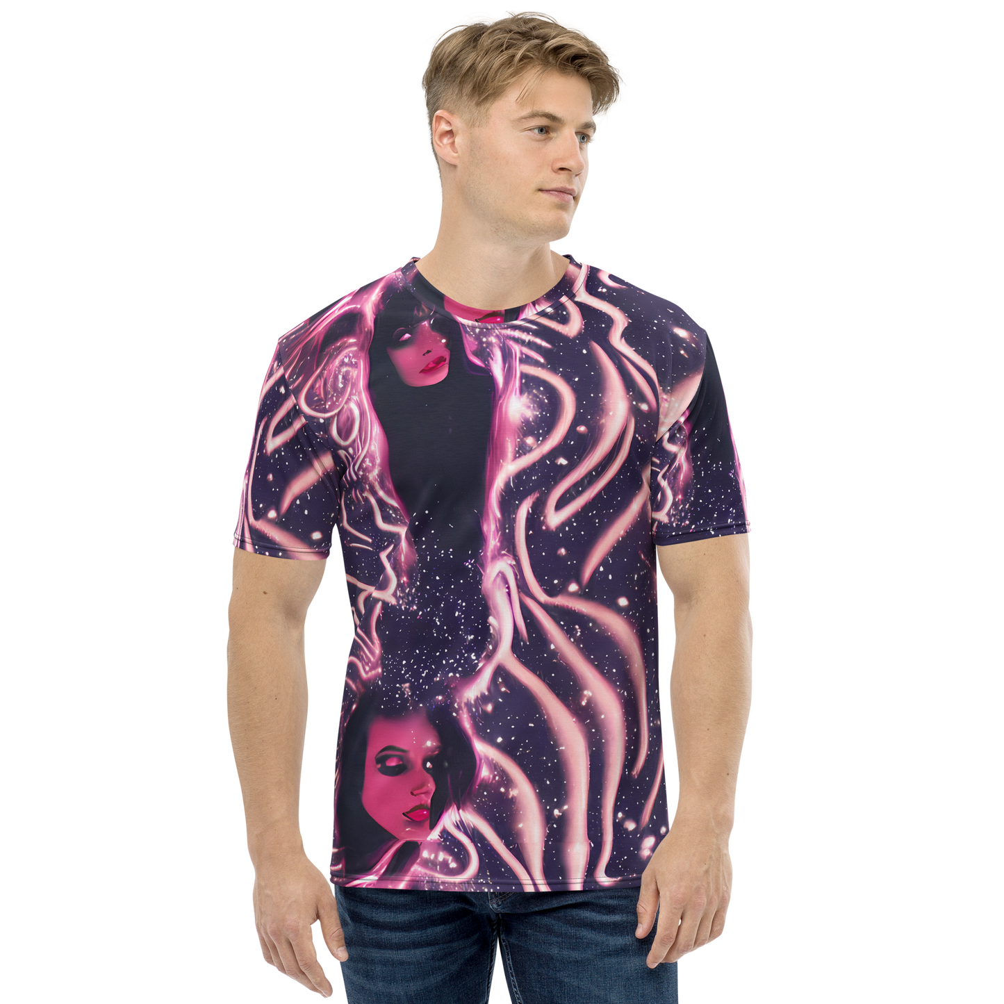 Men's Crew Neck T-Shirt - Stardust Siren