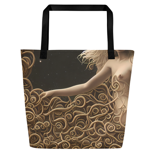 Large Tote Bag w/ Pocket - Ether Whorls