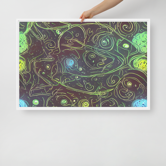 Framed Canvas - Starfield Scrolls