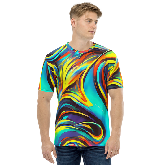 Men's Crew Neck T-Shirt - Cyber Surge