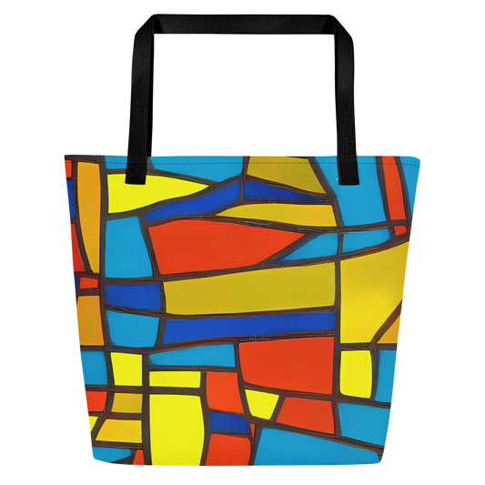 Large Tote Bag w/ Pocket - Mondrian Mesh