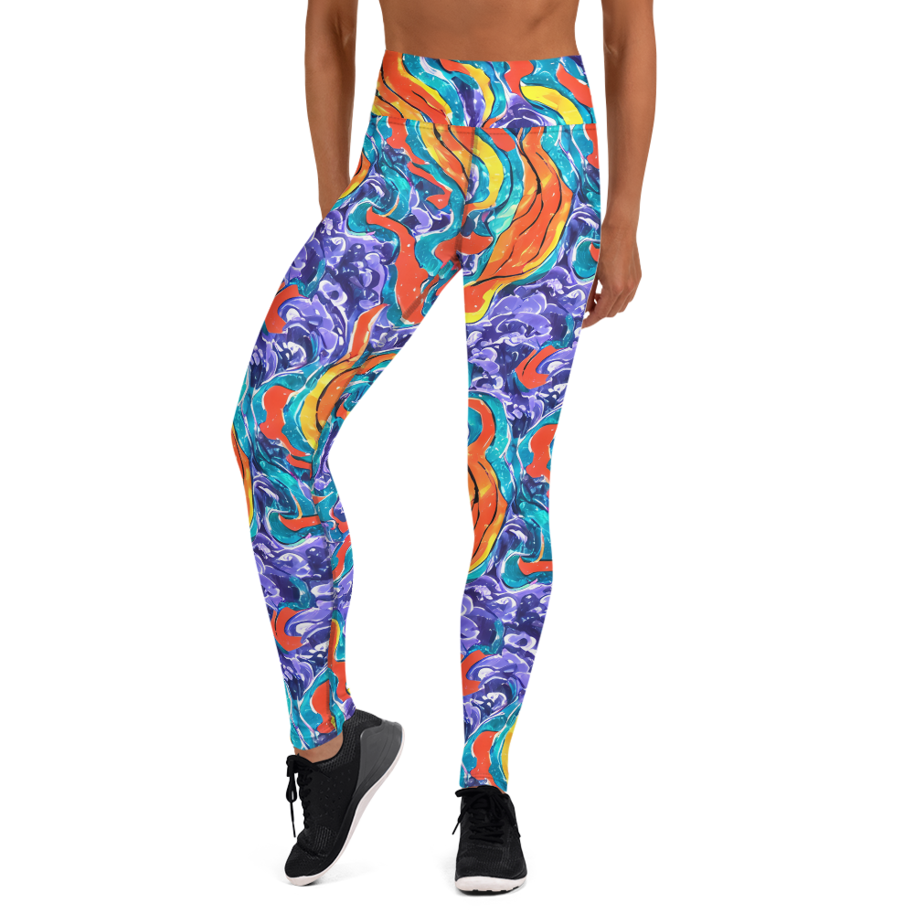 Yoga Leggings - Galactic Waves