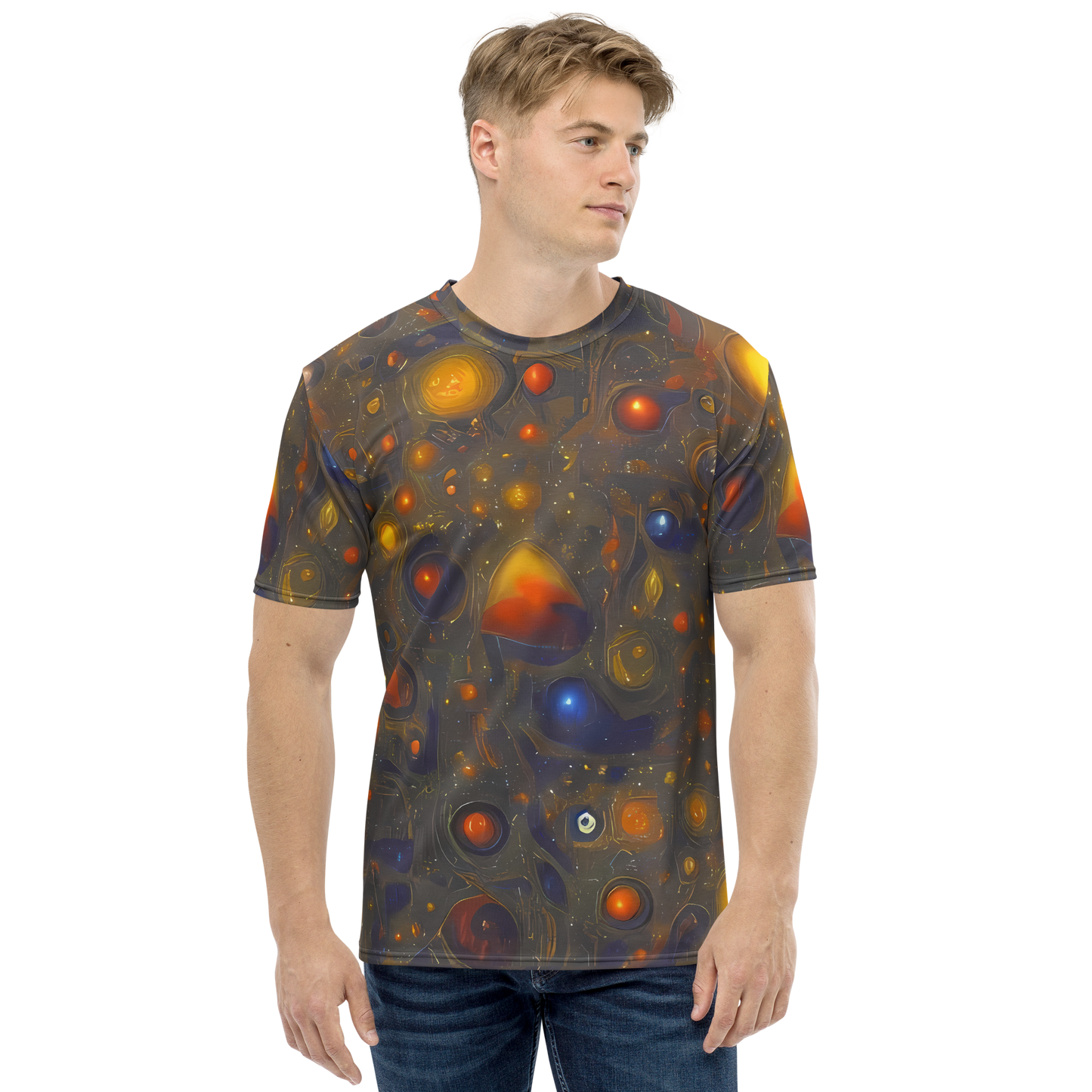 Men's Crew Neck T-Shirt - Chromal Flux