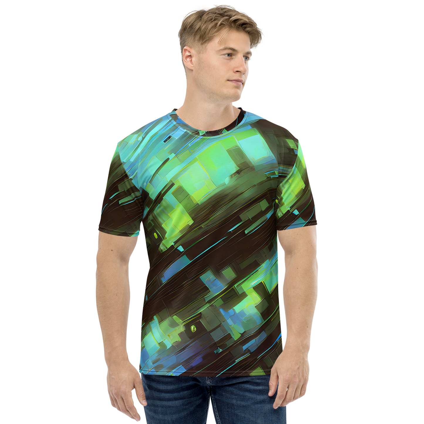 Men's Crew Neck T-Shirt - Cyber Shard