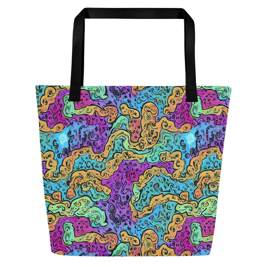 Large Tote Bag w/ Pocket - Intergalactic Graffiti